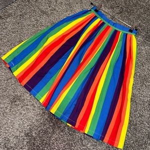 BEST OFFER ModCloth Rainbow High Waisted Skater Skirt Excellent Condition! XS